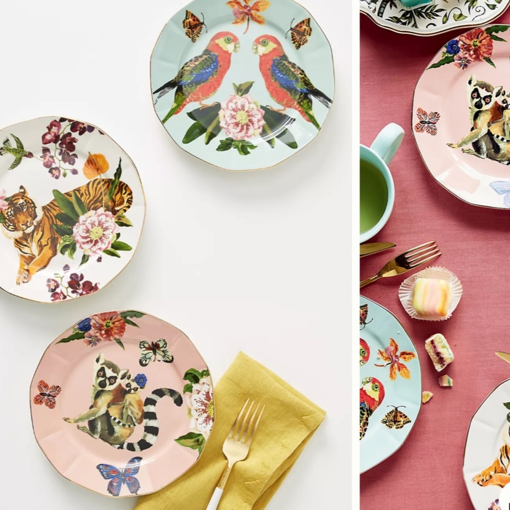 Anthropologie Nathalie Lete Titania Desert Plates or Gallery Wall Plates x 6